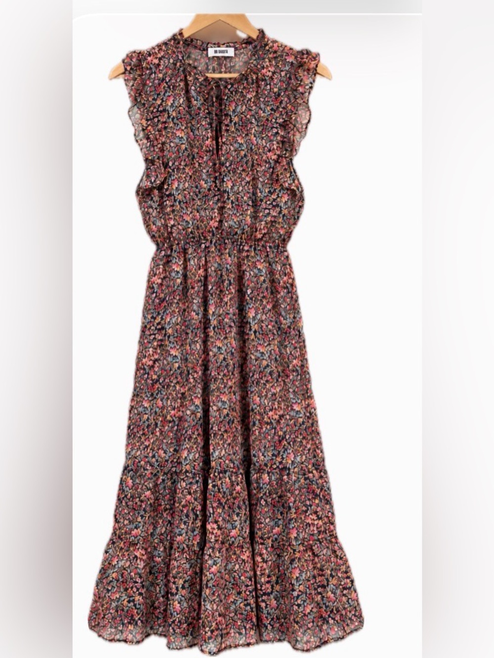 BB Dakota Steve Madden Ditsy Floral Maxi Dress Large NWT